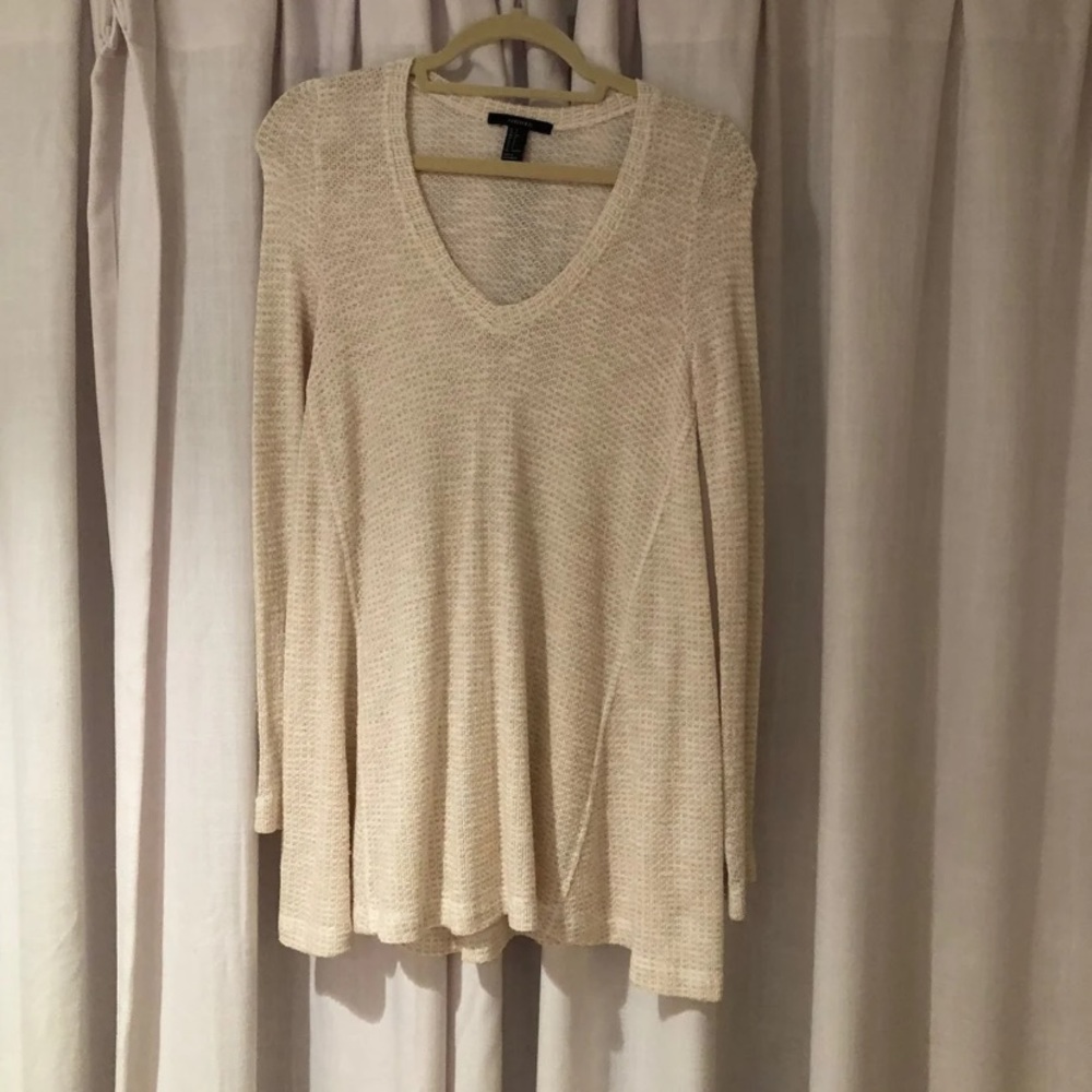 forever 21 two toned v neck top